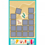 Memory Spiel mit Bildern vom Strand