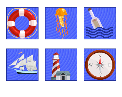 Online Memory Spiel: Am Meer